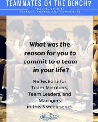 Teammates on the Bench? Team BUILD with Connect, Create, Contribute